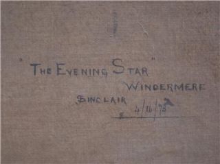 Vast 19thC Oil Painting The Evening Star John Sinclair RA FL 1872 