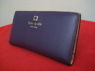 NWT KATE SPADE GRANT PARK STACY WALLET EGGPLANT