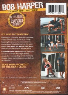 Bob Harper Kettlebell Cardio Shred Exercise DVD New Workout Fitness 