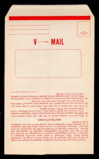  WW2 V Mail Blank Form Unfolded Fresh