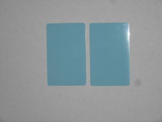 50 Blank PVC Plastic Photo ID Blue Credit Card 30mil