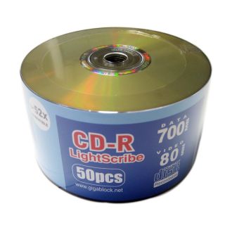 100 Lightscribe CD R 52x LS Printable Blank Media Disk