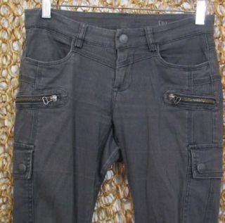 Blank NYC Womens Skinny Leg Cotton Unique Back Zippered Cargo Pants Sz 