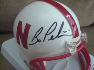 Bo Pelini Autograph Nebraska Mini Helmet Signed