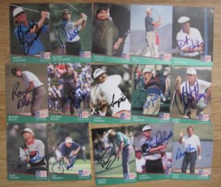 1991 Pro Set PGA Tour Golf Signed Autographed Trading Card Collection 