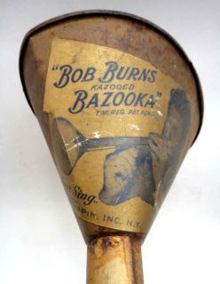 vintage Bob Burns Kazooed Bazooka Toy Works