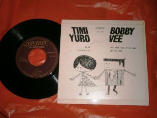 TIMI YURO BOBBY VEE 7/45 EP PORTUGAL PS RARE VG+ HURT I APOLOGIZE 