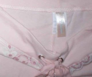 Bleu Claire Pettibone NEW $100+ Pajama Lounge Intimate Pants Lace Pink 