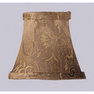   in Wide Clip on Chandelier Shade Brown Silk White Fabric Lining