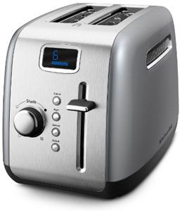 kitchenaid kmt223cu silver 2 slice toaster