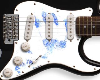 Blue Man Group Autographed Signed Guitar & Proof UACC RD COA