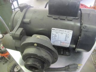 Bluffton Motor Works Model 1113007704 1 HP 3450 RPM Electric Motor 