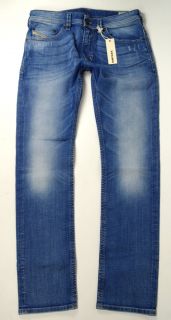   Mens Designer Denim Regular Skinny Leg Blue Jeans Thavar 008W7