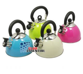 Retro Style Stainless Steel Whistling Kettle Kitchen Travel Camping 