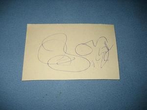 Bon Scott AC DC Signed Paper RARE Autograph Signature