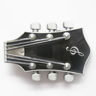 Guitar Headstock Belt Buckle Blues Rock Gibson Fender