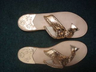 Bonanno Palm Beach Sandals Gold Leather Size 11