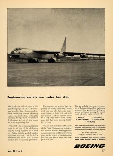 1952 Ad Boeing Airplanes Eight Jet Bomb Aircraft Runway   ORIGINAL 