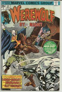 Werewolf By Night #37 Early Moon Knight Appearance Key Issue *
