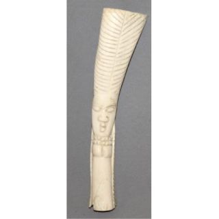 Antique Egyptian Hand Made Carved Bone Pharaoh Figurine