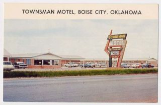 Boise City OK Townsman Motel 1950s Cars N Amarillo OK Modern Neon Sign 
