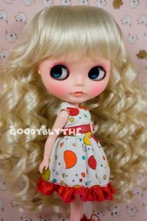 12 Goodyblythe Hair Wig for Blythe Blond Curl W17