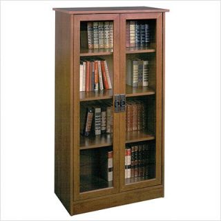   Carina 53 H Four Shelf Bookcase with Glass Doors 34835
