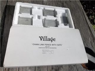 Department 56 Dept Christmas Village Chain Link Fence Extensions Gate 
