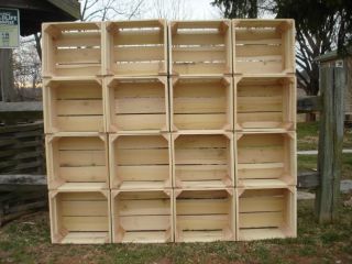 Wood Crates Rustic Wooden Furniture Bookcase Shelving Storage Home or 