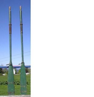 purchased a set of wooden boat oars that measures 78 long. The oars 