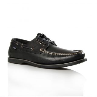   Lauren Mens Bienne Black Leather Loafer Boat Shoes Size 10 5