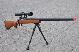 well bolt action airsoft sniper gun 9x scope bi pod
