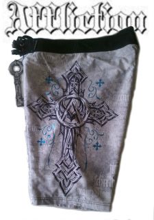 Affliction Swimming Shorts Board Surf Size 31 White New Without Tag 