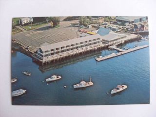   Wharf Motel Restaurant Boothbay Harbor Me Mint Postcard Y7464