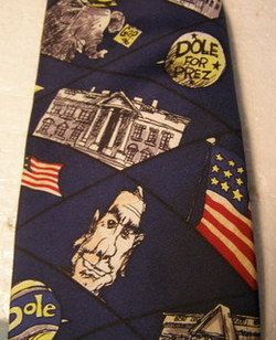 NECKTIE * BOB DOLE for Presdent * 1996 VOTE Voting DESIGNED by MIKE 