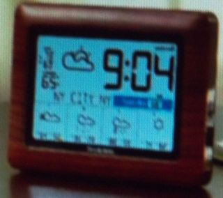 Brookstone Wireless 5 Day Forecaster Desk Clock New