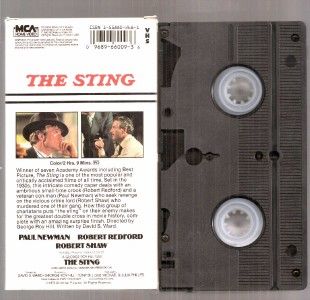 the sting movie vhs paul newman robert redford 1973