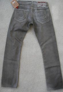 NWT True religion mens bobby super t coated jeans in Ted Taupe