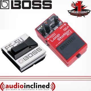 boss rc 2 loop station pedal with fs 5u footswitch