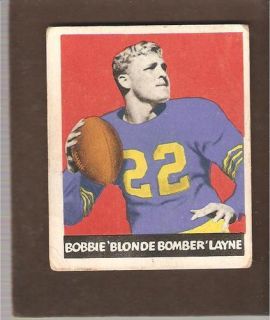  1948 Leaf 6 Bobby Layne RC Bears VG