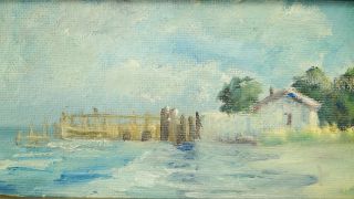   Hardenbergh (1915  1999) O/C Impressionist Beach Boca Grande Painting
