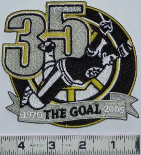 Bobby Orr Boston Bruins The Goal 35 Years Ago Commemorate Patch NHL 