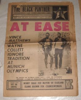   1972 The Black Panther Newspaper Magazine Political Bobby Seale