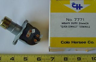 Cole Hersee Heavy Duty Floor Dimmer Switch 7771 1956   57 Corvette NEW 