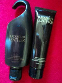 Avon Black Suede Leather Choose After Shave Hair Body Wash New