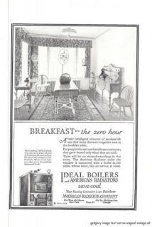 1924 Ideal Boilers and American Radiators 2 Vintage Print Ads Save 