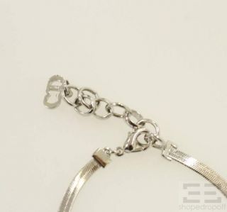 Christian Dior Silver Bow Charm Bracelet