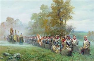 1812 Russian Print French War Napoleon Battle Borodino