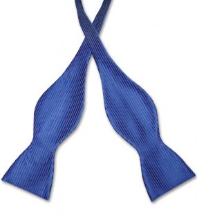 Antonio Ricci Self Tie Bow Tie Solid Royal Blue Color Mens Bowtie 