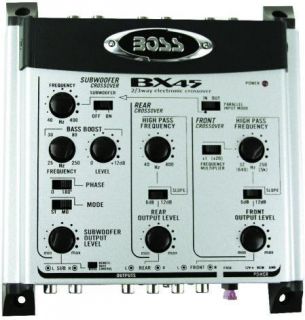 BOSS AUDIO BX45 NEW ELECTRONIC SUBWOOFER CROSSOVER W/ REMOTE SUB LEVEL 